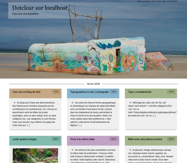 copie d'écran de la présentation par défaut