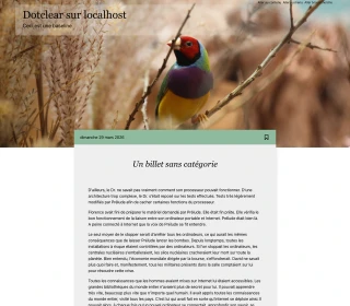 L'image de bannière est un oiseau coloré en plan rapproché au milieu d'épis de blé
