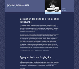 une autre copie d'écran du thème en version personnalisée, mode sombre