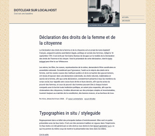 copie d'écran du thème en version personnalisée, mode clair