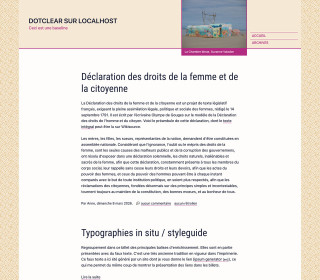 une autre copie d'écran du thème en version personnalisée, mode sombre